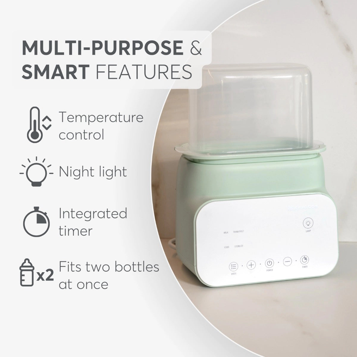 Handy 4-in-1 Double Bottle Warmer