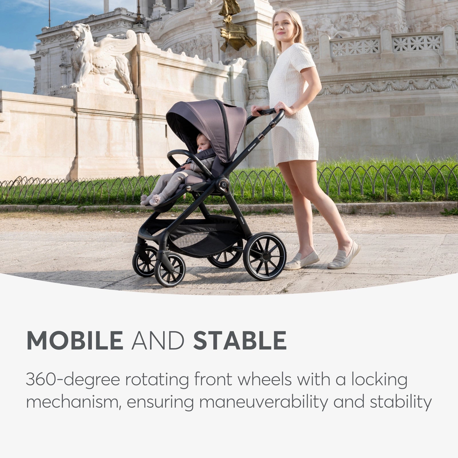 travel stroller philippines Modena Stroller 3-in-1 with Carrycot – Kikkaboo Philippines